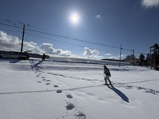 融雪調査の様子①